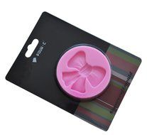 FOUR-C Silicone Cupcake Mold Bowknot Fondant and Sugarpaste Mould Color Pink N2