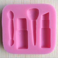 Karen Baking Beautiful And Fashion Makeup Tools Design Shape 3D Silicone Cake Mold For Cake Fondant Decorating N4