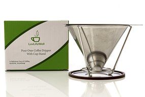 Stainless Steel Pour Over Coffee Maker - Pour Over Coffee Dipper - Reusable Drip Coffee Maker - Reusable Paperless... N9