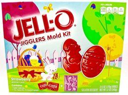 Jello Jigglers Easter Mold Kit,Easter Mold Tray,2 boxes Strawberry Jello Gelatin N2