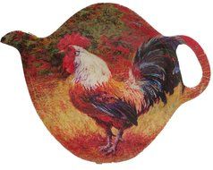 Tea Bag Holder or Caddy Melamine Rooster Design