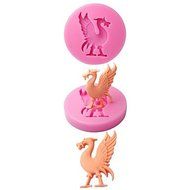 Sher FOUR-C Silicone Embossing Mold Dragon Fondant Tools Color Pink N2