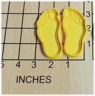 Bare foot prints Shaped Cookie Cutter and Stamp #1194 N2