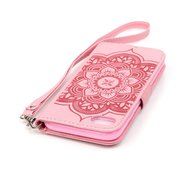 iPhone 7 Case, PHEZEN Dream Catcher Design Bling Diamond PU Leather Wallet Case [Magnetic Closure] [Credit Card... N12