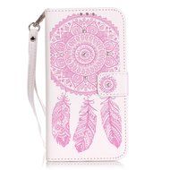 iPhone 7 Case, PHEZEN Dream Catcher Design Bling Diamond PU Leather Wallet Case [Magnetic Closure] [Credit Card... N13
