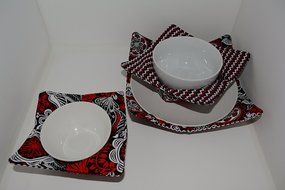 Microwave Bowl Cozies // Set of 3 // 1 Small Bowl Cozy // 1 Medium Bowl Cozy // 1 Dinner Plate Cozy // Rockin...