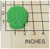 Skull Shaped Fondant Cookie Cutter and Stamp #1129