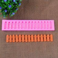 Click Down Garden Fence Shape Silicone Mold Cake Decoration Tool for Fondant Cake Cookie Cupcake N3