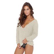 Loose Sweater,Morecome Women Long Sleeve Pullover Jumper Tops Knitwear (XL, Beige) N15