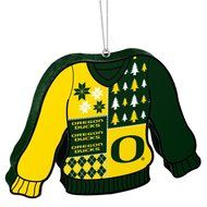 NCAA Oregon Ducks ORNAMENT STOCKING KNIT Metal License Plate Christmas Ornament Foam Ugly Sweater Bundle 3 Pack... N3