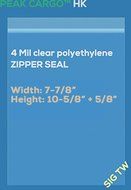 Pack of 100 CLEAR Reclosable Ziplock PE Bags 4-mil 7-7/8" x 10-5/8" Polyethylene Zipper Storage Generic