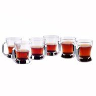 Glitter Stainless Steel Set of 6 Tea Cups 18/10 Stainless Steel