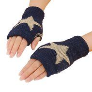Glove,Morecome Men Women Winter Warmer Star Knitted Mittens Fingerless Glove (Khaki) N4