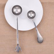 High Quality Stainless Steel Coffee Scoop Tea Spoon with Pot LOGO Long Handle N2