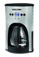 Kalorik 1000-Watt 12-Cup Programmable Coffeemaker, Stainless Steel/Black