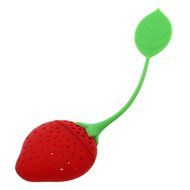 Generic Strawberry Design Silicone Tea Infuser Strainer Red and Green Suitable for Use in Teapot Teacup and More N3
