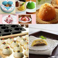 TANGCHU Silicone Muffin Tray Candy Cupcake Jelly Mold 6 Rounds Unit Size: 2.68inch In Diameter;1.37inch In Depth...