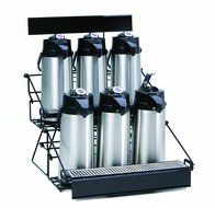 Wilbur Curtis 6 Position Wire Airpot Rack - Compact Design with Integral Drip Tray - WR6B0000 (Each)