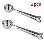 Geek Stainless Steel Coffee Scoop with Bag Clip (2) N8