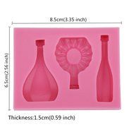 KookieMonsta Bottle Shapes Silicone Fondant Decorating Molds Cake Decorating Supplies Sugar Art Tools N3