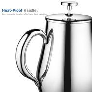 Ecooe Double Wall French Press Coffee Tea Maker Coffee Press Pot With Stainless Steel (1 liter, 34 oz) N2