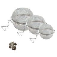 Stainless Steel Tea Infuser - JamHoo Set of 3 Size (S/M/L) Ultra Fine Mesh Tea Balls With Retro Maple Leaf Hanging... N3