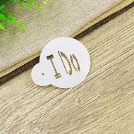 Sher Decorating Stencil For Ice /Cake /Cookie /Cupcake /Pie /Pizza,Wedding Lettering Cupcake Stencil Set N2