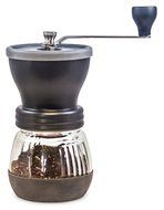 Khaw-Fee HG1B Hand Coffee Grinder with Ceramic Burr, Glass Jar and Storage Lid in Black N3