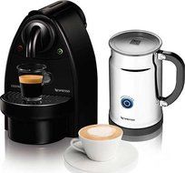Essenza Manual Espresso Machine with Aeroccino Plus Milk Frother Bundle Option: Black/Aero+Bundle