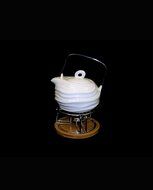 SEAVER Modern Tea Warmer with Bambo Base