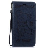 iPhone 7 Plus Case, iPhone 7 Plus Wallet Case,PHEZEN Cute Bear Don't Touch My Phone Design PU Leather Wallet Case... N123