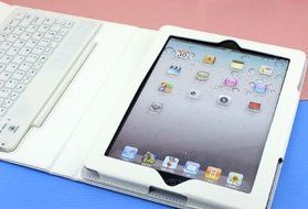 TOP New Ipad3 , Ipad2 Case with Keyboard & Bluetooth, Leather Case for Apple New Ipad3 , Ipad 2, The New Leather... N6