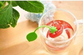 Red Cute Teapot Teacup Strawberry Design Silicone Tea Strainer Infuser Filter Bag Teabag Food Safety Silicone... N3