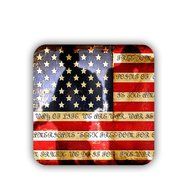 Generic Mdf Material Cute Design With American Flag Coaster N5
