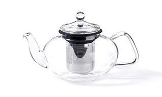 For Tea's Sake 33 Ounce Glass Teapot with Stainless Steel Infuser