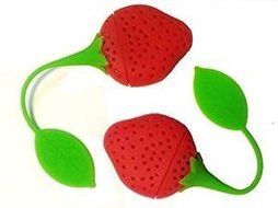 Silicone Strawberry Tea Strainers (Set of Two)