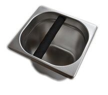 Stainless Coffee Machine Espresso Knock Box Flip Bang Recycle W Rubber Bar Large N3