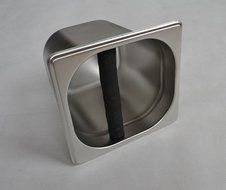 Stainless Coffee Machine Espresso Knock Box Flip Bang Recycle W Rubber Bar Large N4