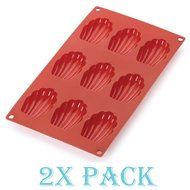 2 Pack X 9-Cavity Medium Silicone Mold for Homemade Madeleine Cookies, Chocolate, Candy, and More (Ships From...