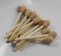 CHENGYIDA 100- PACK 6" Wooden Honey Dippers , Portable Mini Jam Honey Dipper Stirring Rod Wooden Muddler Honey... N4