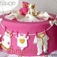 Anyana Baby Clothes Socks Shoes Silicone Mould Ornate Vintage fondant CAKE cupcake mold N3
