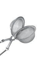Round Mesh Stainless Steel Tea Infuser Stir Wand, w/ Jointed Clip Clamp Handle N3