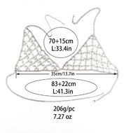 Underwear, PHOTNO Flower Retro Fashion Silver Bra Body Necklace Chain Bikini Chain N2
