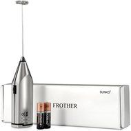 Milk Frother, SUNKO Milk Frother Wand Coffee Foamer & Espresso Maker with 2 AA DURACELL Batteries N3