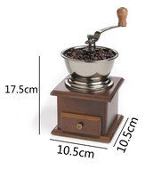 PuTwo B019XIUCZM Coffee Grinder Burr Coffee Grinder Stainless Steel with Ceramic Hand Crank, Wooden N3