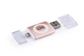 iPhone Flash Drive iBiNN 32GB USB 3.0 Lightning Extra Memory Storage for iPhone, iPad and iPod - Rose Gold Finish N3