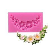 Daisy Flower Floral Swag Silicone Fondant Mould Cake Decorating Baking Mat N3