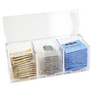 Paylak CNT395 Tea Box Contemporary Compact Acrylic Holder Tea Bags