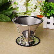 Firlar Paperless Pour Over Coffee Dripper - Stainless Steel Reusable Coffee Filter Coffee Maker N8