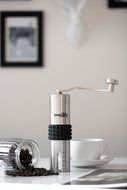 Premium Manual Coffee Grinder By Seagulline | Durable Stainless Steel Body & Firm Silicone Cover | Coffee Indicator... N9